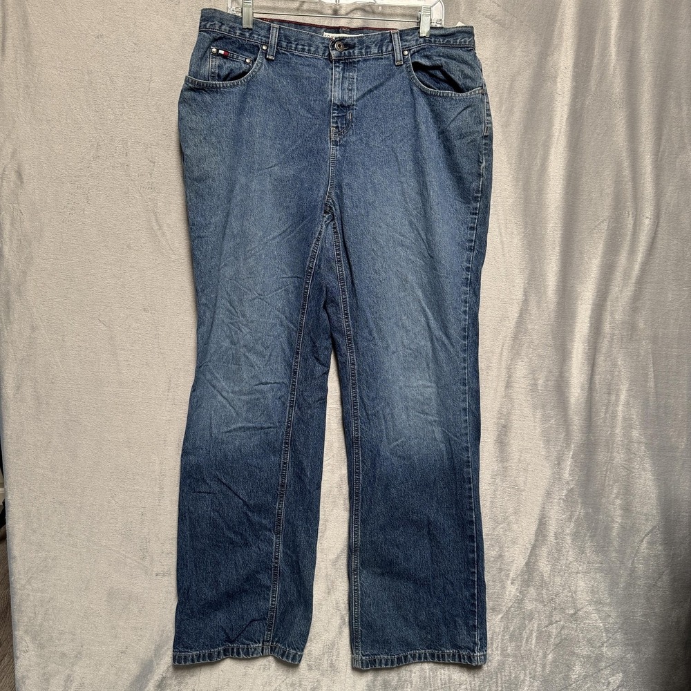 Tommy Hilfiger Jeans Womens 14 Blue Classic Boot‎ Denim Mid Rise Bootcut Casual